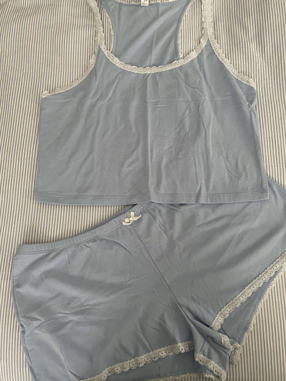 NBW wild fable Blue Lace-Trim Sleep Set